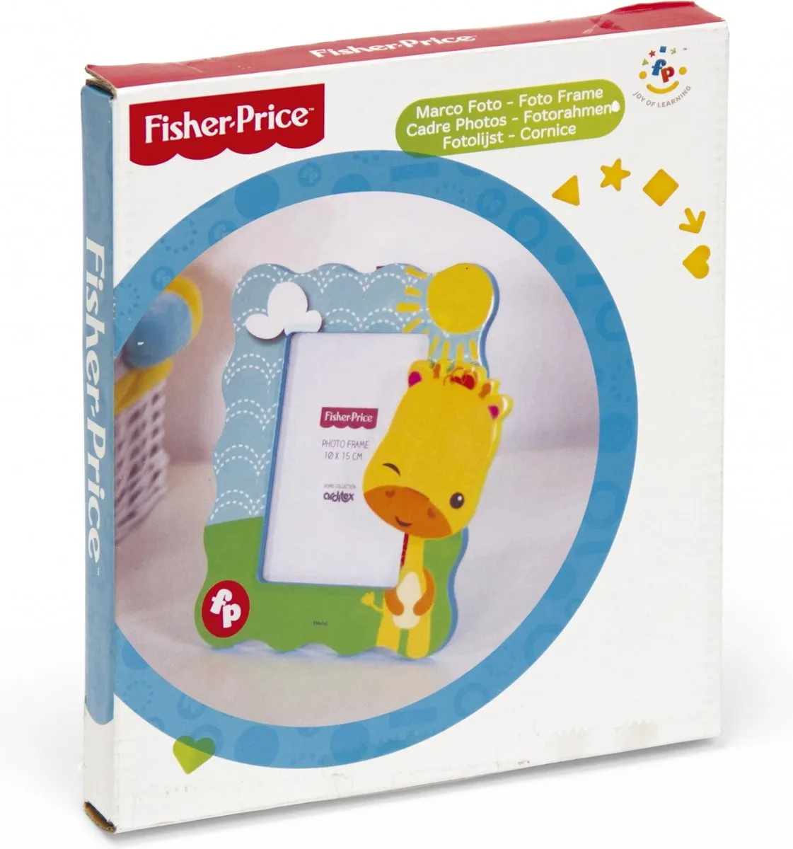 Fisher Price Houten Fotolijst Giraffe 10x15cm - 3 Foto's - Blauw Groen
