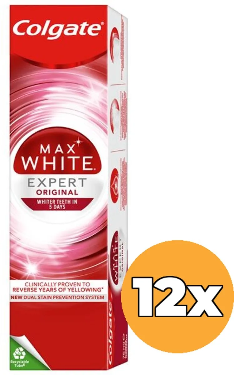Colgate Max White Expert Tandpasta Original - 12x75ml