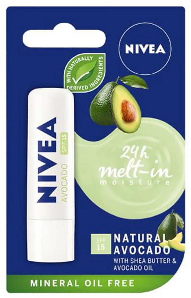 NIVEA Lippenbalsem Natural Avocado 5ml - 12 Stuks