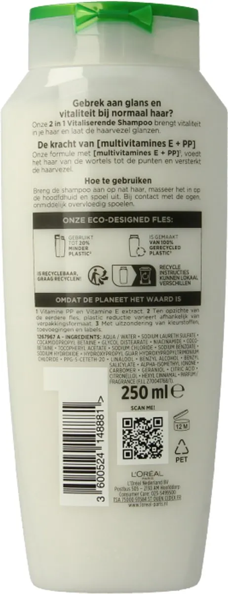 L'Oréal Paris Elvive Multivitamines Shampoo 250ml