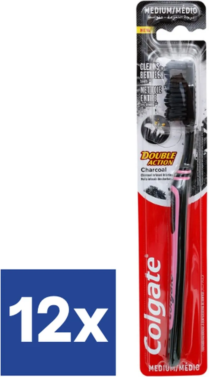 Colgate Double Action Medium Tandenborstel - 12 Stuks