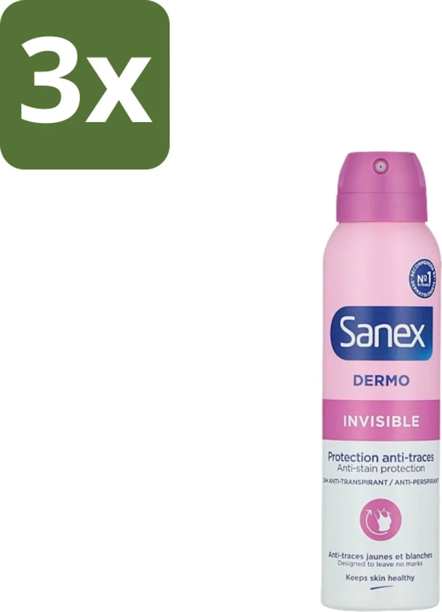 Sanex Dermo Invisible Deodorant Spray 450ml