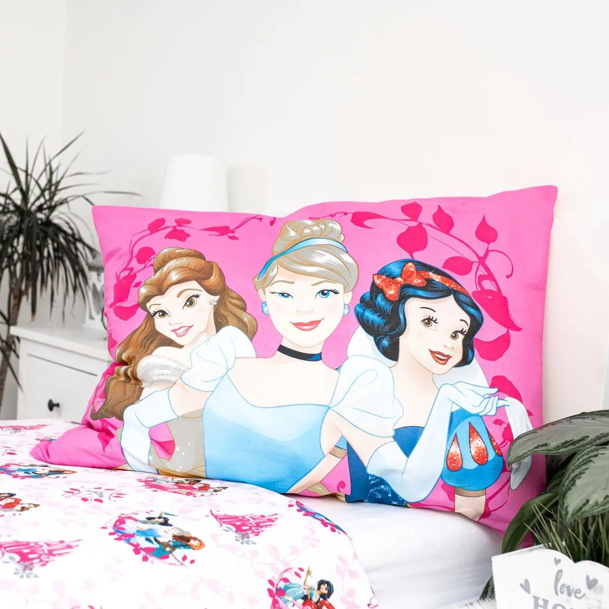 Disney Princess Dekbedovertrek roze - 140 x 200 cm