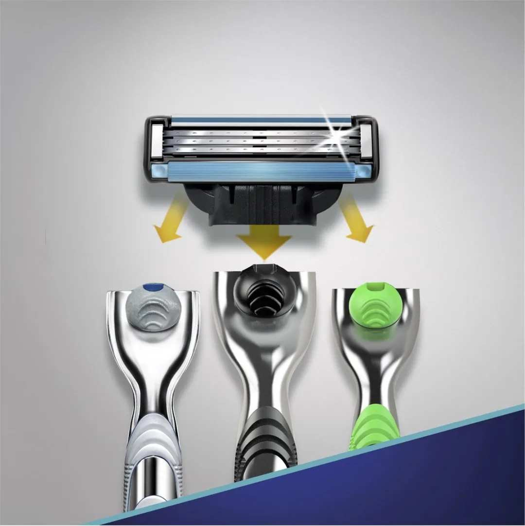 Gillette Mach3 Scheermesjes 5 Stuks - Cyaan