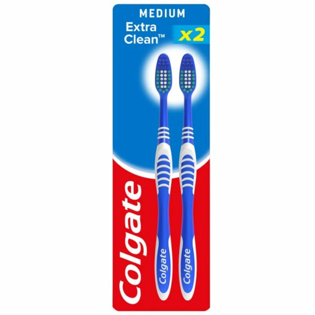 Colgate - Tandenborstels - Extra Clean Duo - Medium - 2 borstels - Bulkverpakking - 25 stuks