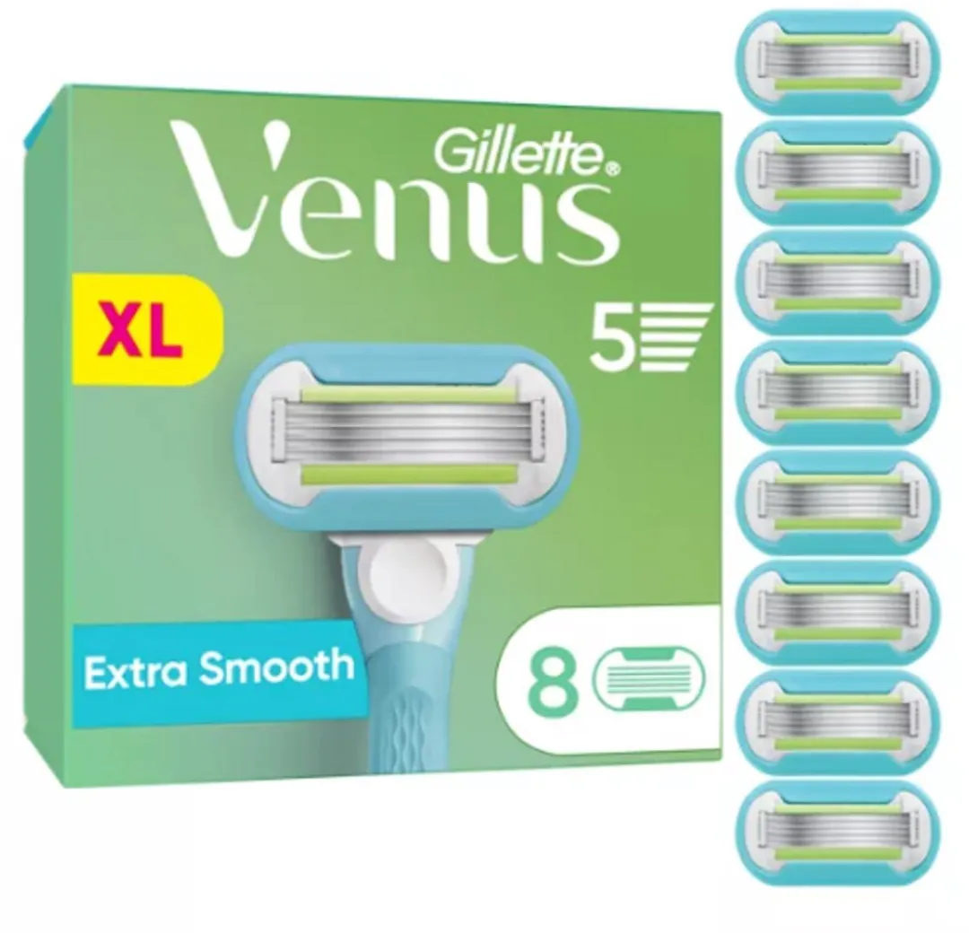 Gillette Venus Extra Smooth Scheermesjes 8 Stuks - 5 Bladen Groen/Wit