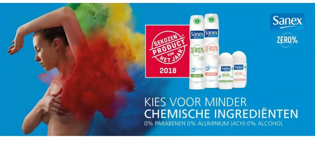 Sanex Deoroller Zero% Sensitive Skin 50ml - 6 Stuks
