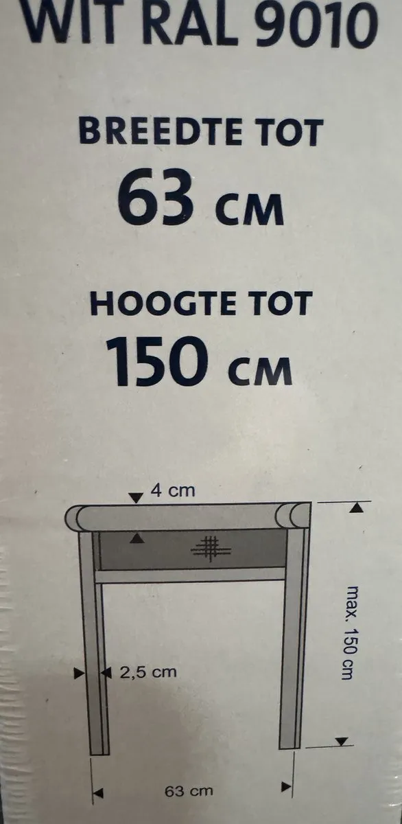 Bruynzeel S500 Rolhor 63x150cm - Wit - afbeelding 6 van 6
