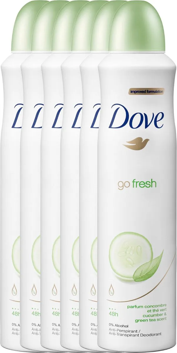Dove Go Fresh Komkommer Deo Spray - 6x250ml