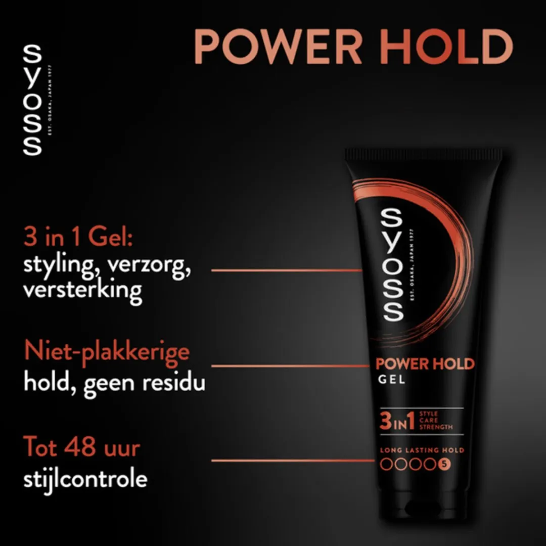 SYOSS Power Hold Haargel 1500ml - 6x250ml