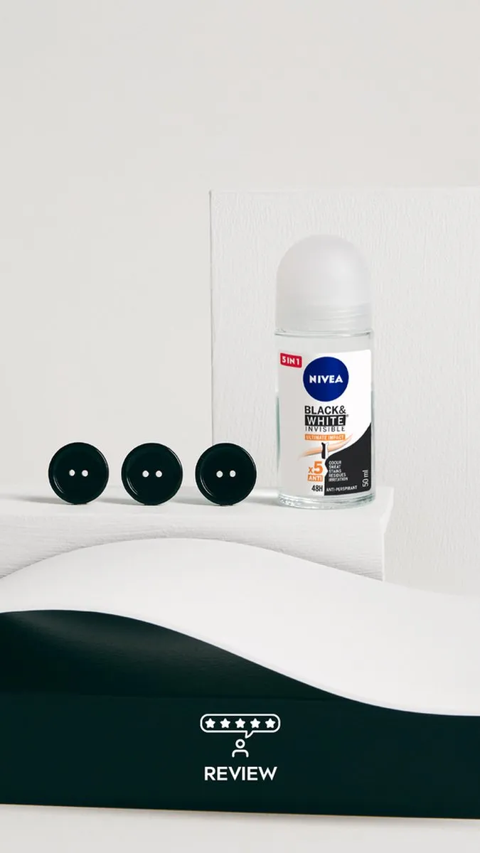 NIVEA Black & White Ultimate Impact Deo Roller - 300ml (6x50ml)