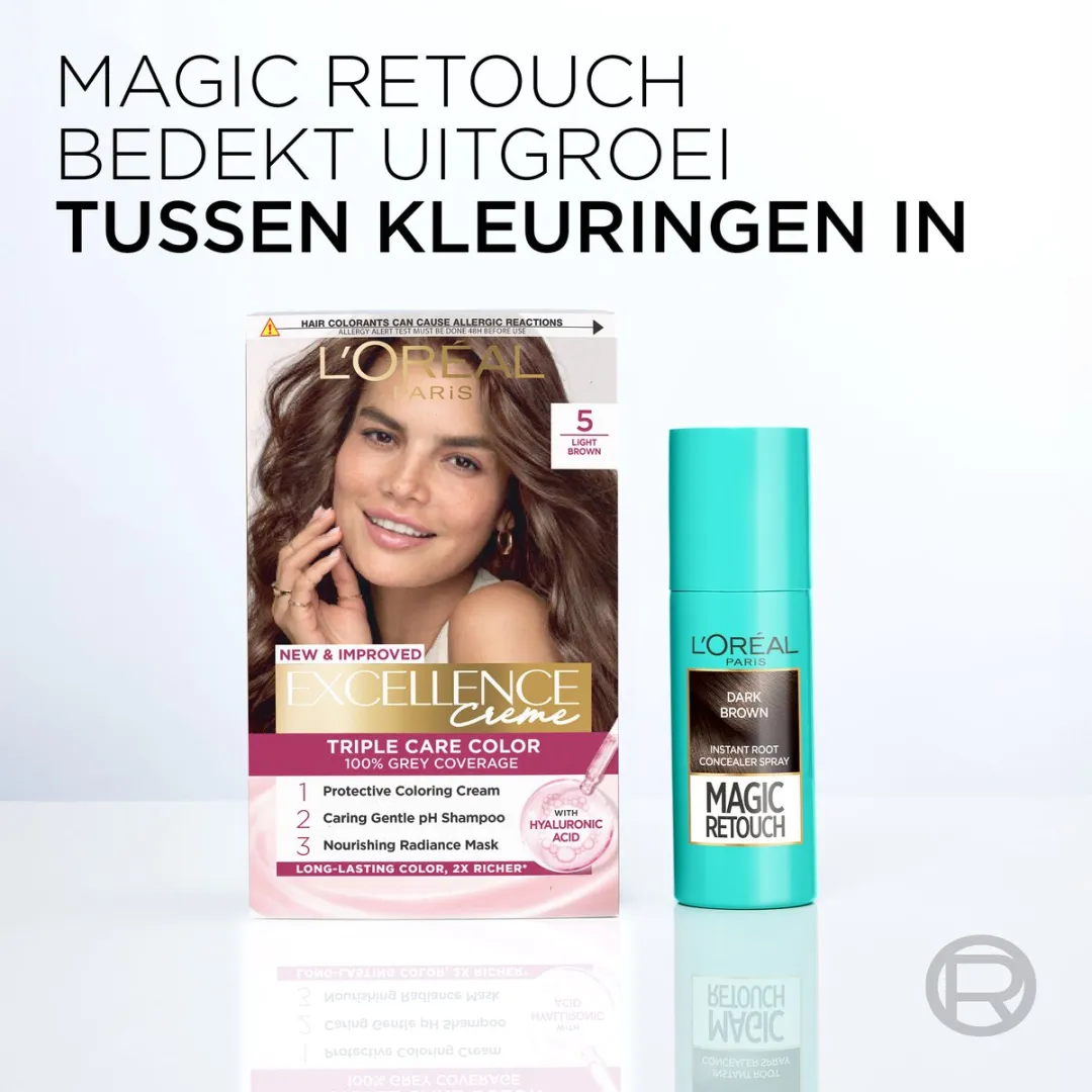 L'Oréal Paris Magic Retouch Uitgroeispray Donkerbruin - 6x75ml
