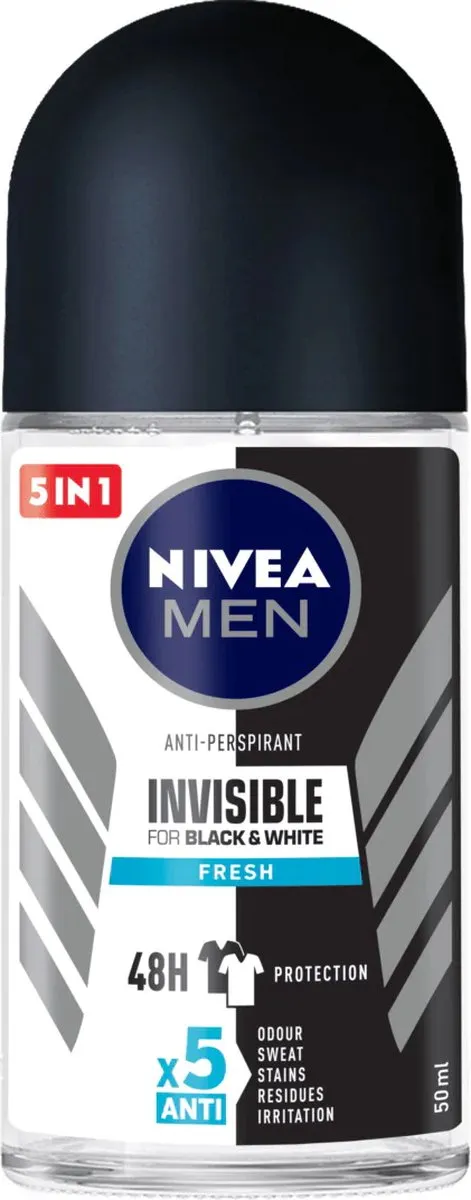 NIVEA Men Black & White Invisible Fresh Deo Roller 50ml