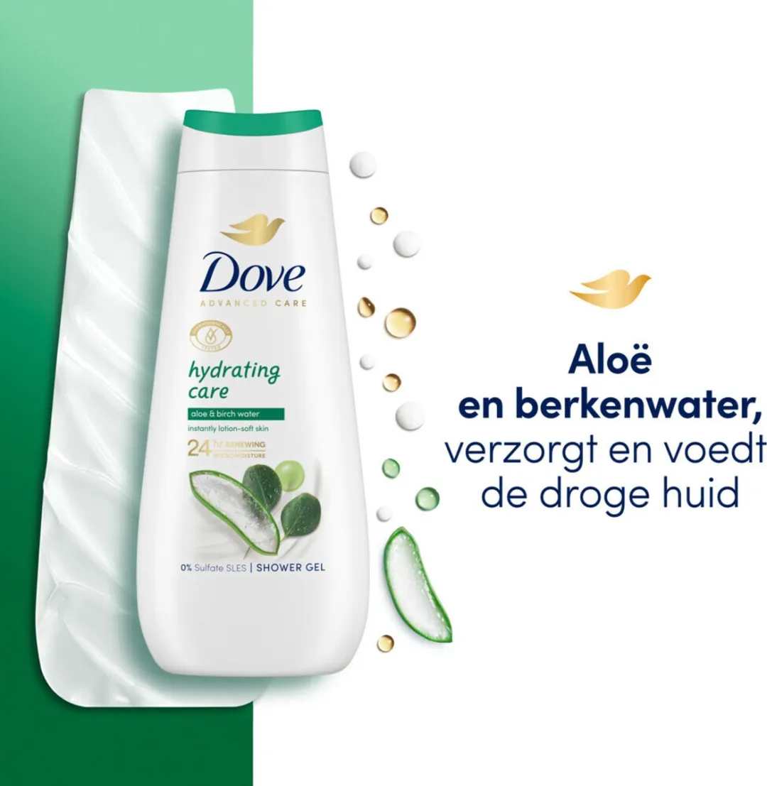 Dove Douchecrème Hydrating Care Aloe Vera 400ml - 15 Stuks