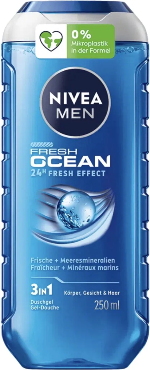 NIVEA MEN Fresh Ocean Douchegel 3-in-1 - 6x250ml