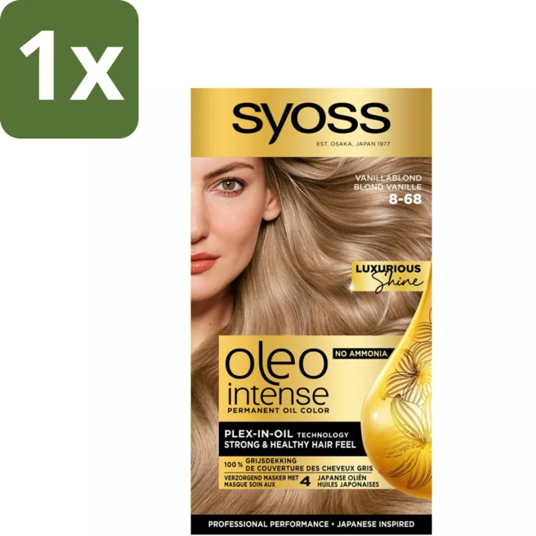 SYOSS - Oleo Intense 8-68 Vanillablond - Haarverf - Zonder Ammoniak - Grijsdekking - Langdurige Kleur - 1 stuk
