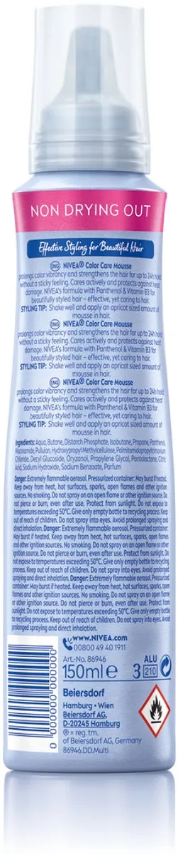 NIVEA Color Care & Protect Styling Mousse 6x150ml