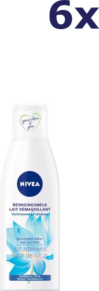 NIVEA Essentials Verfrissende Reinigingsmelk 6x200ml