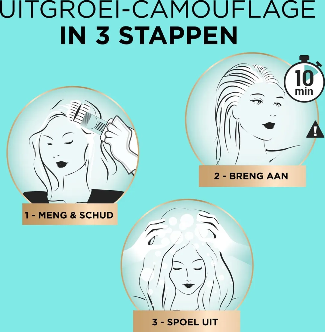 L'Oréal Paris Magic Retouch Permanent 3 Donkerbruin - 6x100g