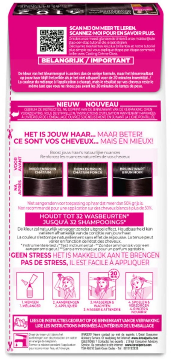 L'Oréal Paris Casting Crème Gloss 4102 Parelmoer Kastanjebruin