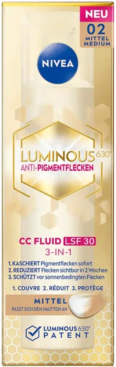 NIVEA LUMINOUS630 CC Fluid Anti-Pigment Vlekken SPF 30 - 40ml