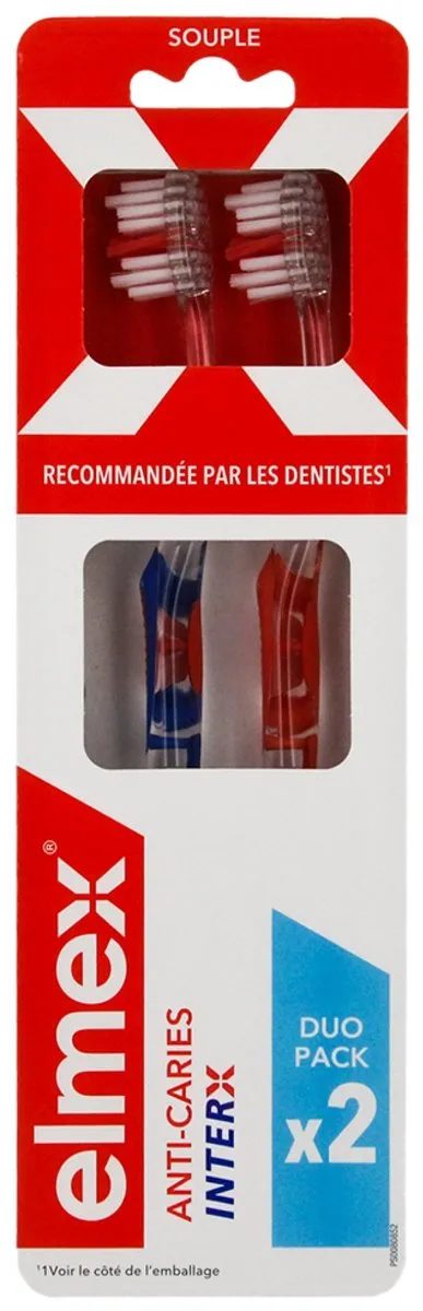 Elmex Anti-Caries InterX Zachte Tandenborstel - Blauw & Oranje