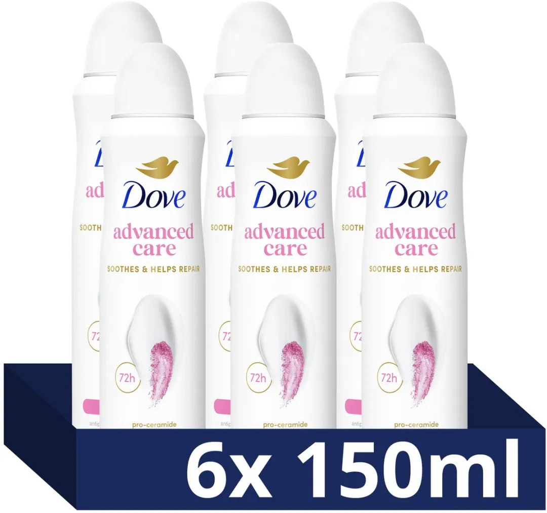 Dove Anti-Transpirant Spray Advanced Care Powder Soft - 6x150ml