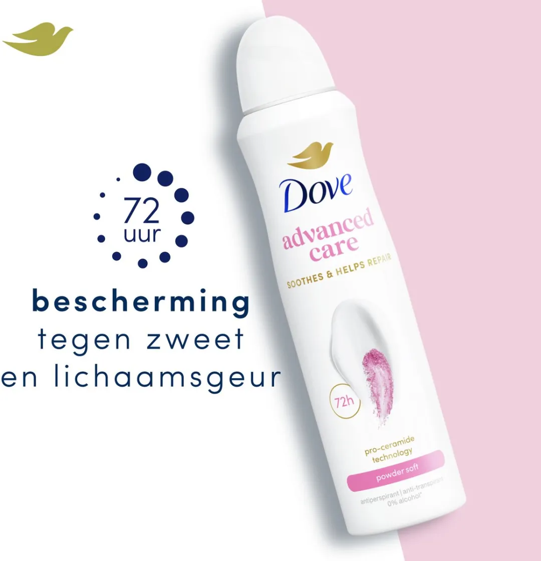 Dove Anti-Transpirant Spray Advanced Care Powder Soft - 6x150ml