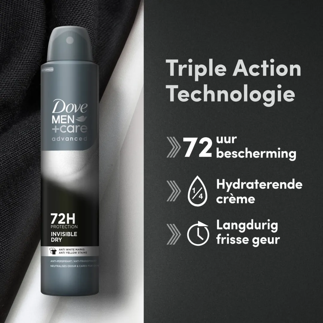Dove Men+Care Advanced Anti-Transpirant Spray 200ml - 6 Stuks
