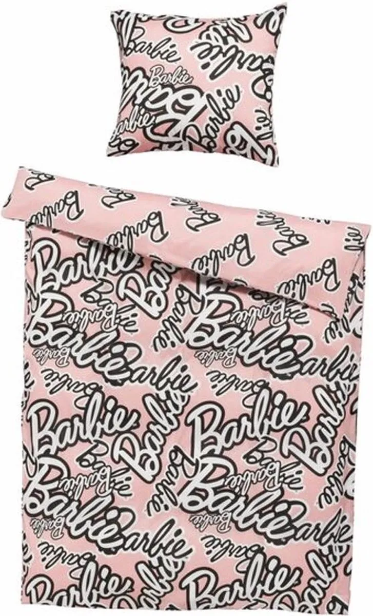 Barbie Eenpersoons Dekbedovertrek 140x200cm - Roze