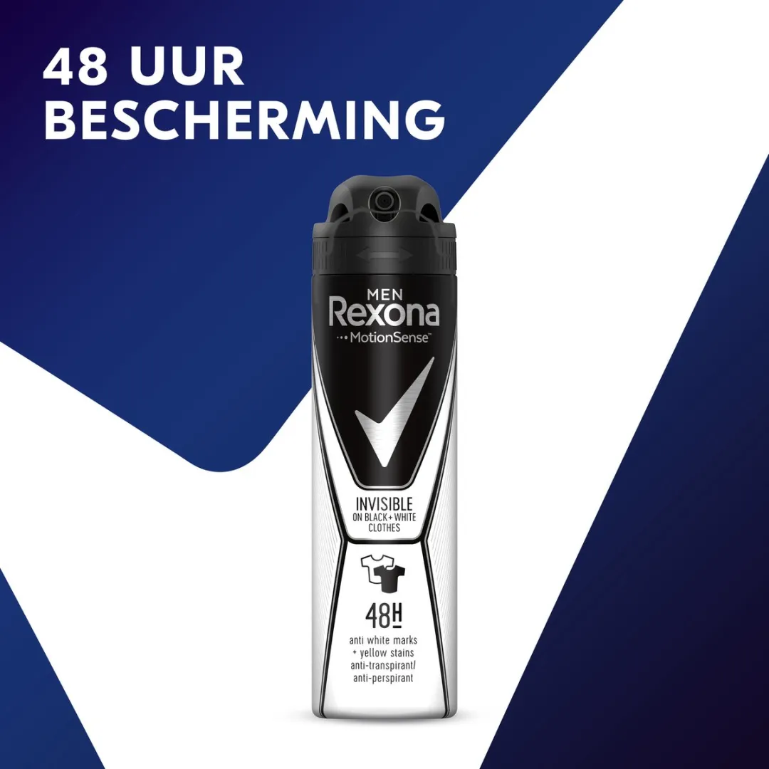 Rexona Invisible Black & White Deo - 6x150ml