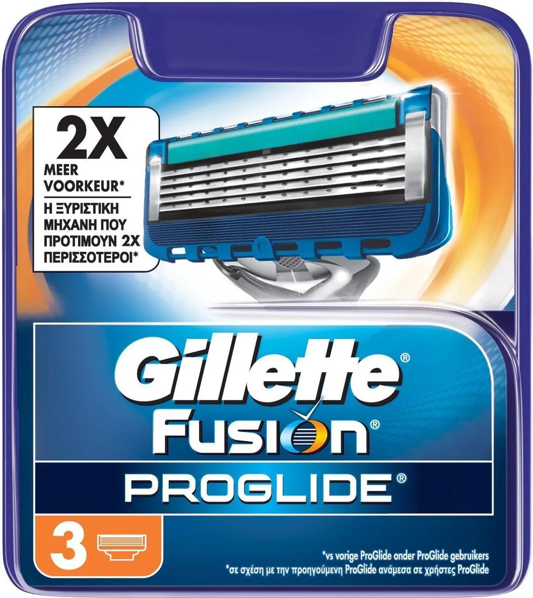 Gillette Fusion ProGlide Handscheermes 5 Bladen - 3 Stuks - Zwart