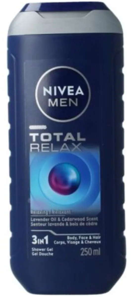 NIVEA Men Douchegel Total Relax 1000ml - 4 Stuks