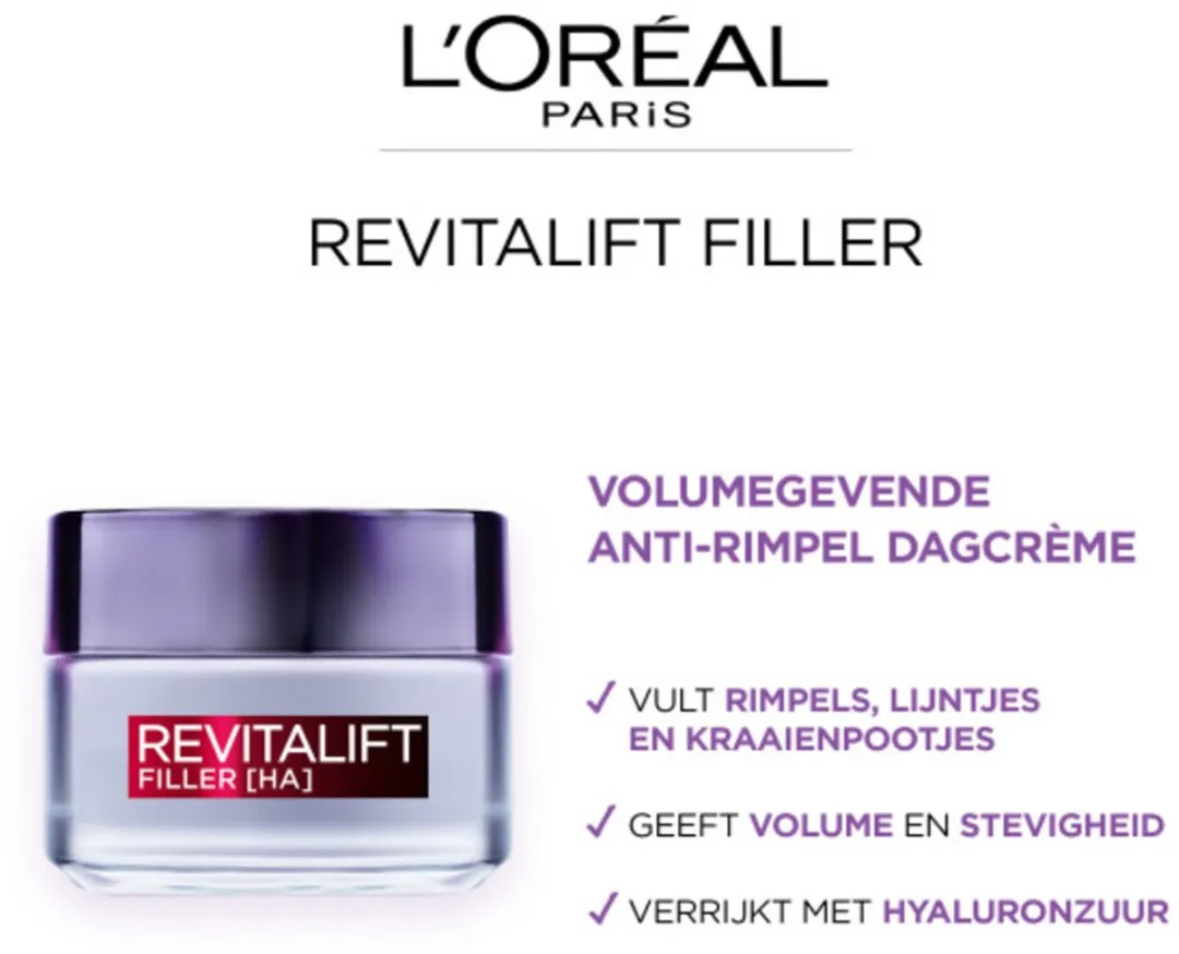 L'Oréal Paris Revitalift Filler Dagcrème 50ml - 3 Stuks
