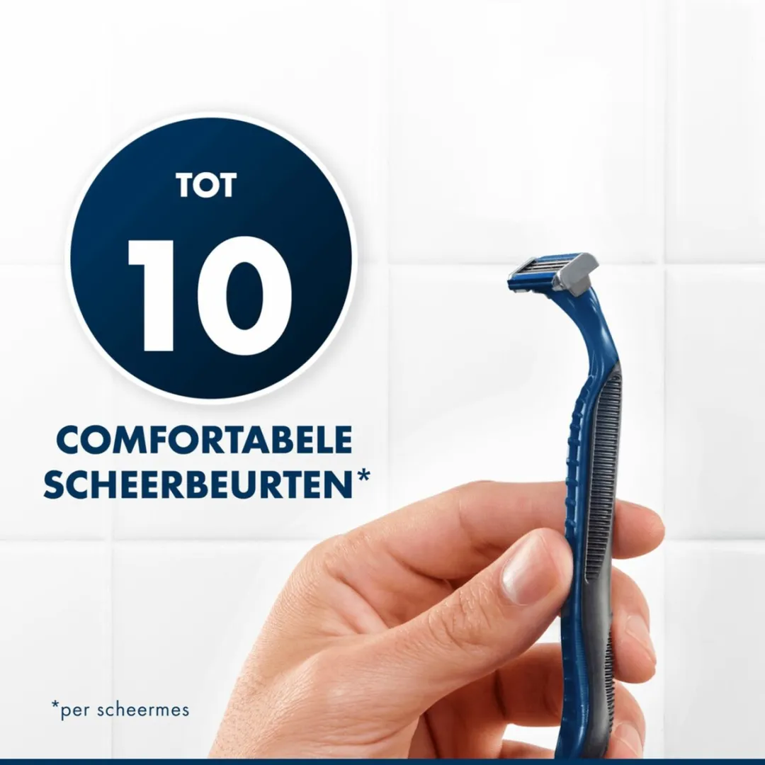 Gillette Blue III Smooth Wegwerpscheermesjes 12 Stuks - Zwart - afbeelding 6 van 6