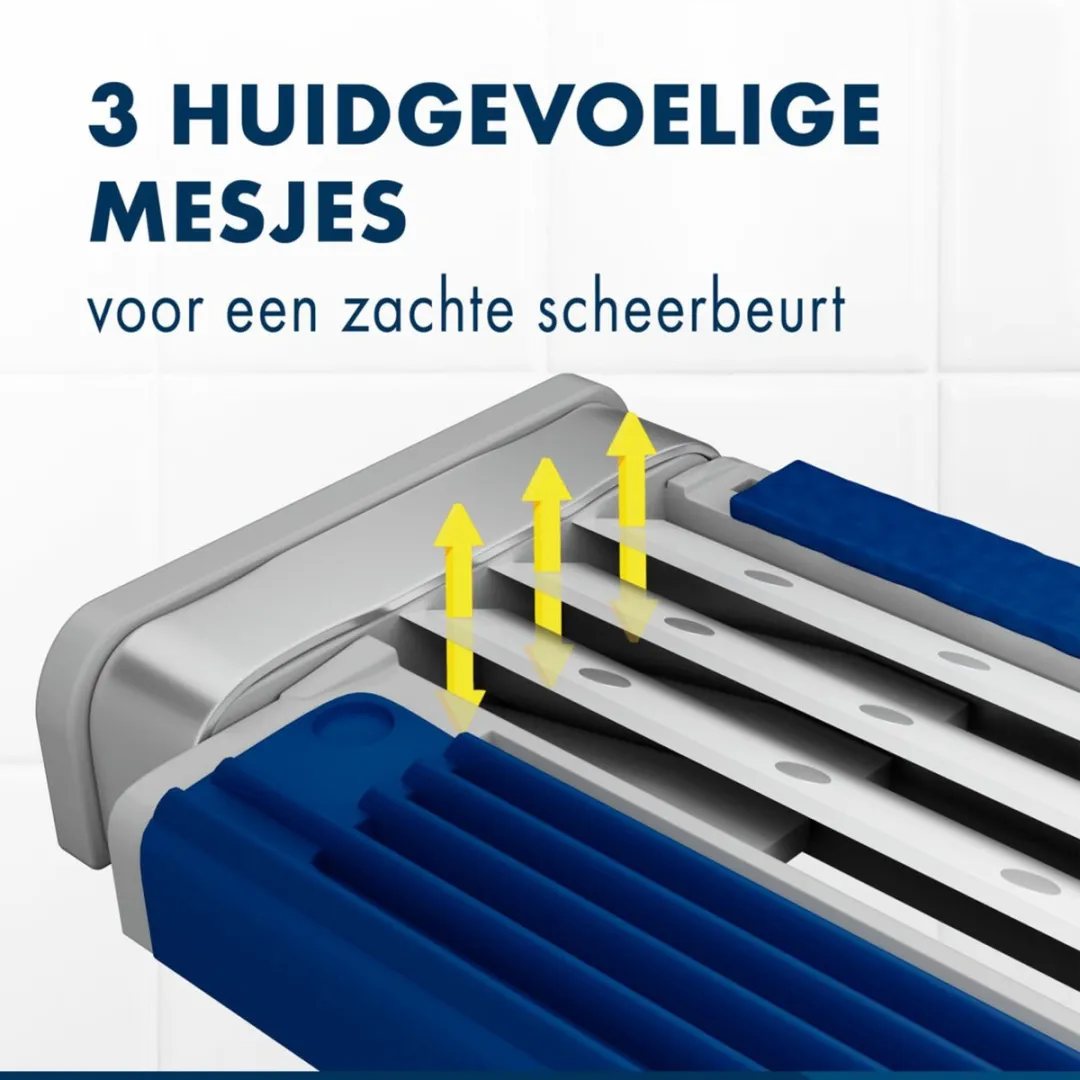 Gillette Blue III Smooth Wegwerpscheermesjes 12 Stuks - Zwart
