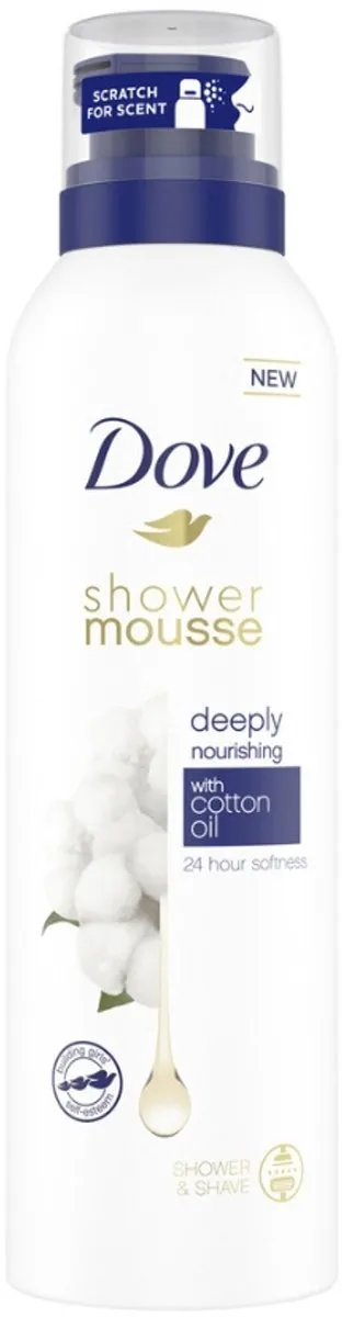 Dove Shower Foam Deeply Nourishing Cotton Oil 200ml - 25 Stuks