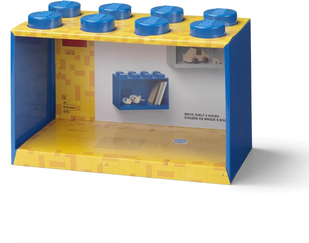 LEGO Wandschap Brick 8 - Blauw - afbeelding 6 van 6