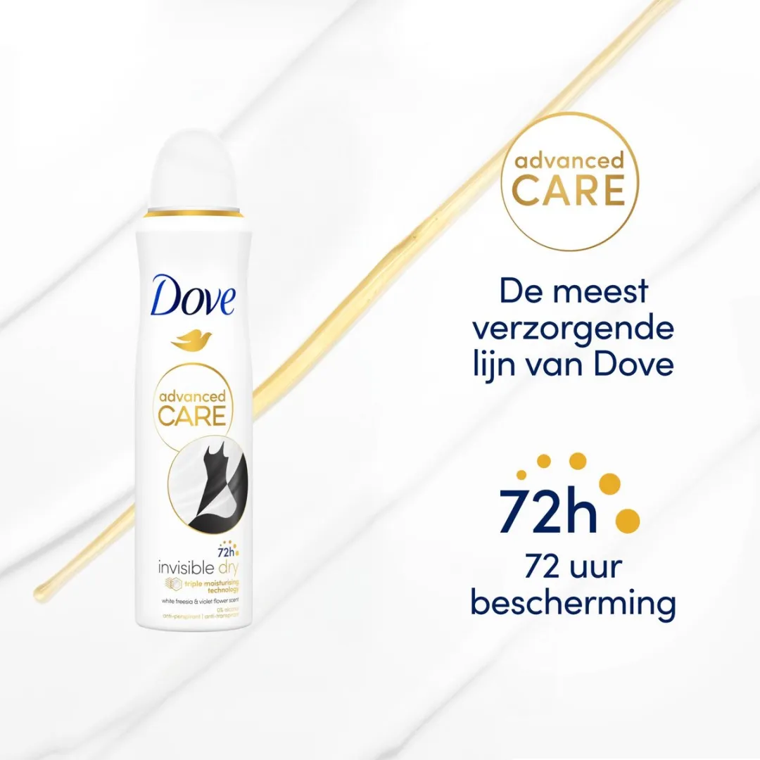 Dove Advanced Care Anti-Transpirant Spray Invisible Dry - 6x150ml