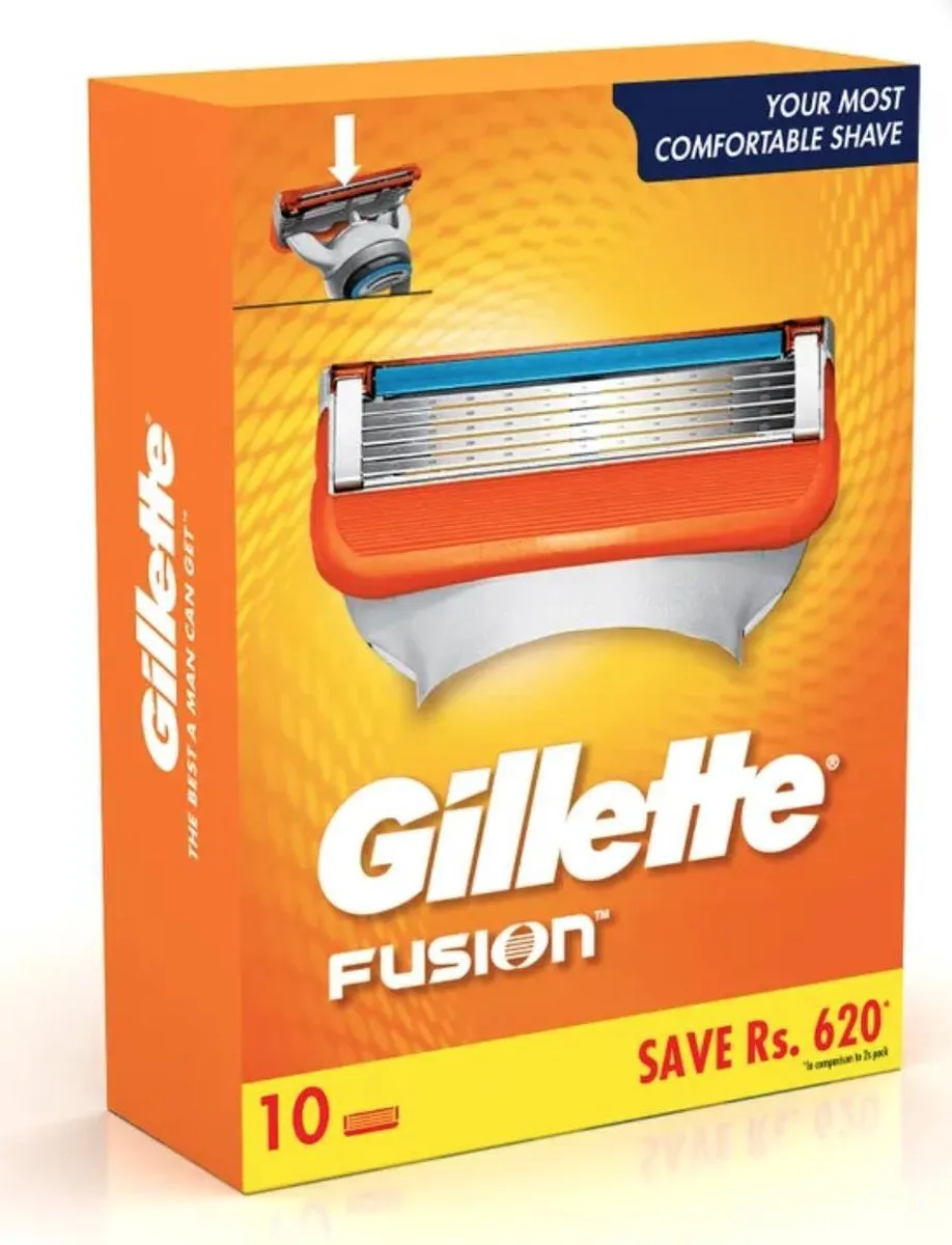 Gillette Fusion Scheermesjes - 5 Bladen - 10 Stuks