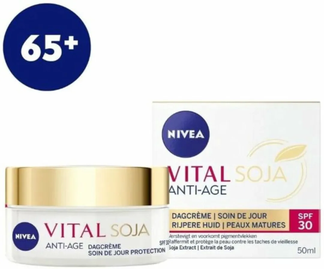 NIVEA Vital Soja Anti-Age Dagcrème SPF 15 - 3x50ml