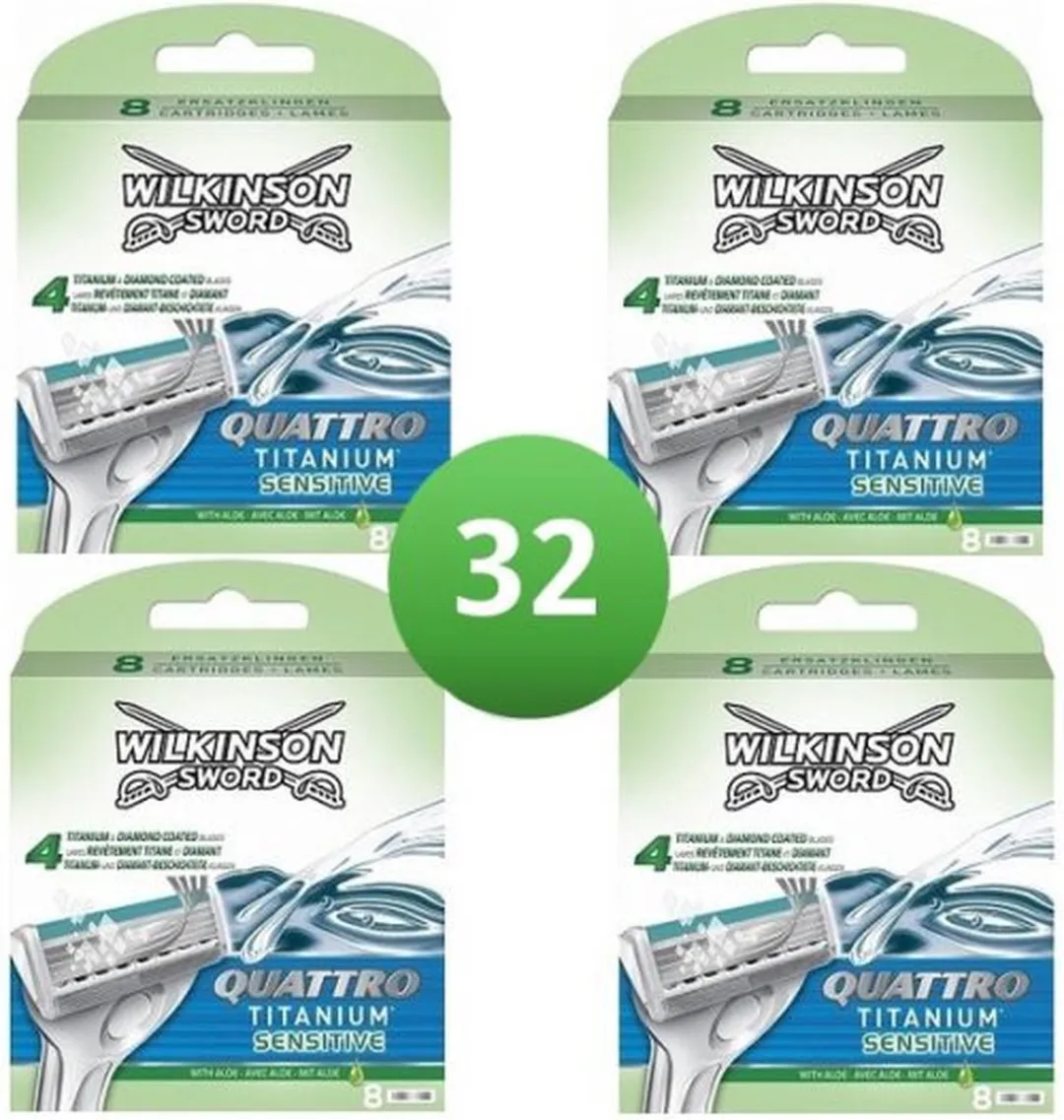 Wilkinson Sword Quattro Titanium Sensitive Scheermesjes