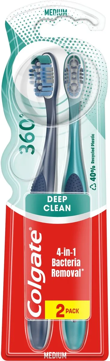 Colgate 360 Deep Clean Medium Tandenborstels