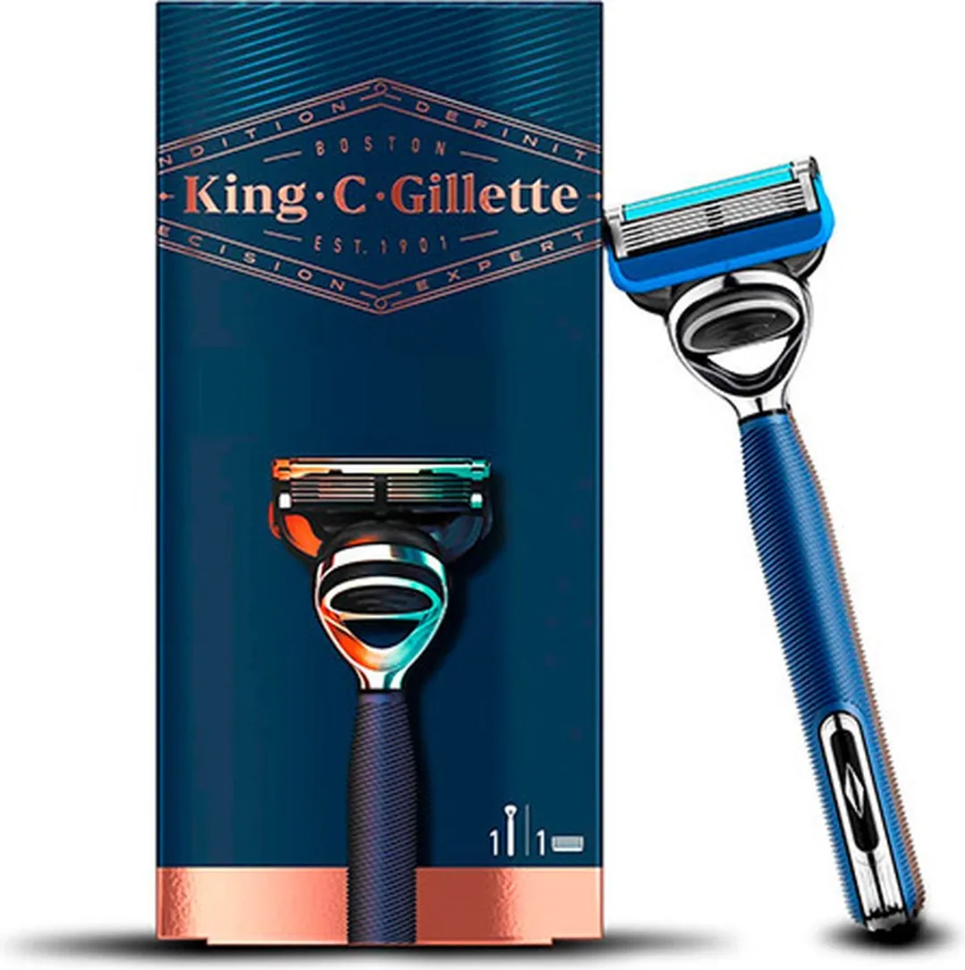 Gillette King C Blauwe Scheermesjes - 5 Bladen - 1 Stuk