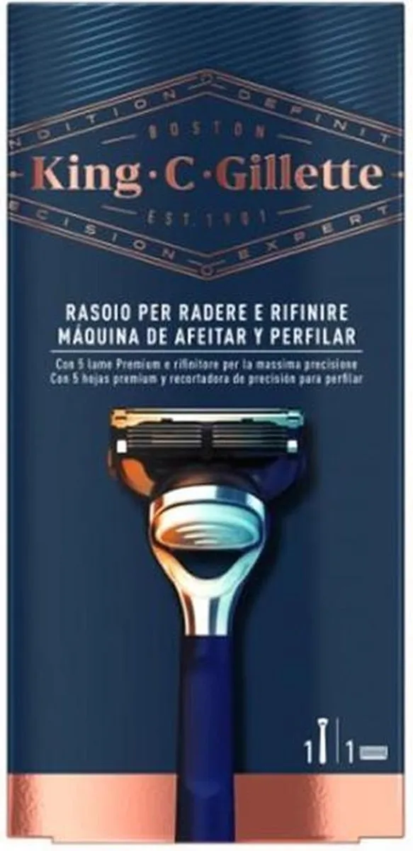 Gillette King C Blauwe Scheermesjes - 5 Bladen - 1 Stuk