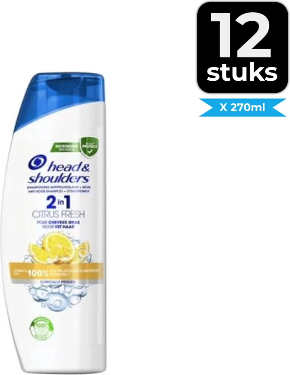 Head & Shoulders Shampoo Citrus Fresh 2in1 - 12x270ml