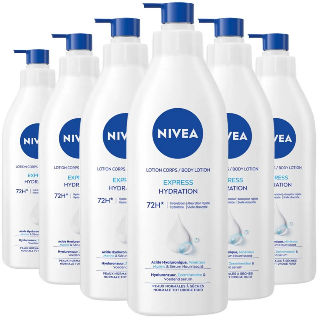 NIVEA Bodylotion Express 6x400ml - Pompverpakking