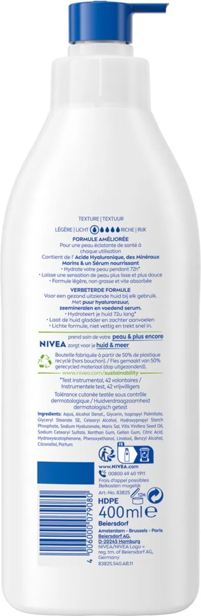NIVEA Bodylotion Express 6x400ml - Pompverpakking