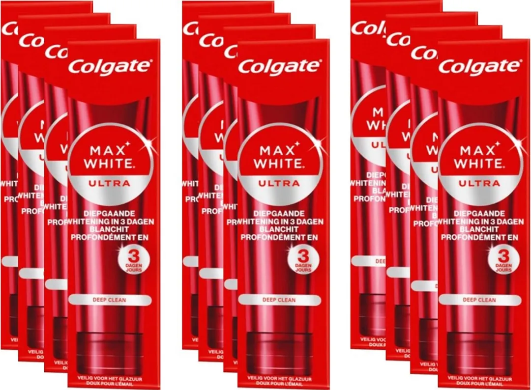 Colgate Max White Ultra Deep Clean Tandpasta - 12x75ml