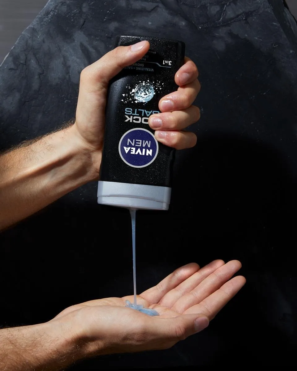 NIVEA MEN Rock Salts Douchegel 6x250ml - 3-in-1 Formule